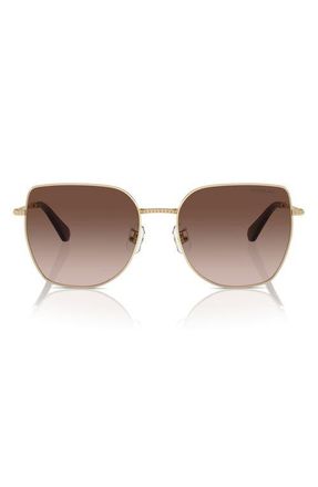 Swarovski 59mm Square Crystal Sunglasses in Pale Gold at Nordstrom