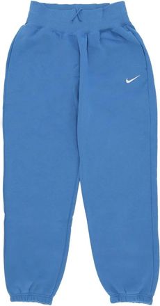 Nike Hoge Taille Oversized Fleece Trainingsbroeken - Dames - Trainingsbroeken - Blauw - L - Fitness