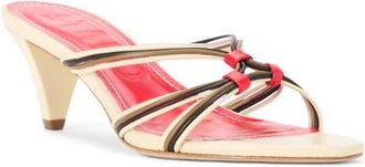 Staud Carrie Strappy Slide Sandal in Cream/red Rose at Nordstrom, Size 35.5