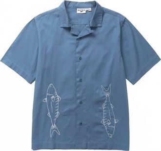 Service Works Mens Mackerel Shirt In Slate
