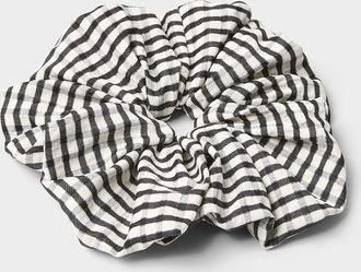 Simons Womens Large textured check scrunchie