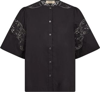 Mos Mosh Loretta Blouse - Dames - Blouses - Zwart - M - Denim - Overhemden