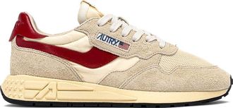 Autry Reelwind Sneakers In Beige With Red Details