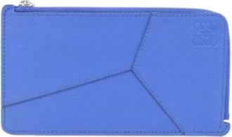Loewe Pre-owned Portemonnee - Dames - Vintage Accessoires - Blauw - ONE Size - Leer - Vintage