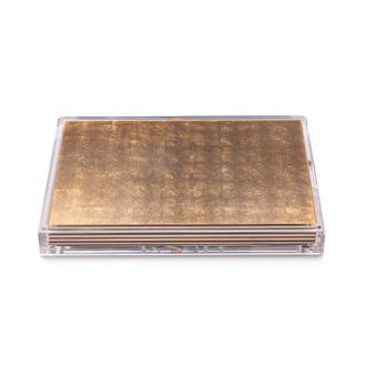 Posh Trading Company Servebox Clear Silver Leaf - Chic Matte Gold | Size: 6 Pack