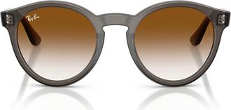 Ray-Ban 52mm Phantos Sunglasses in Transparent Dark Grey /Clear at Nordstrom