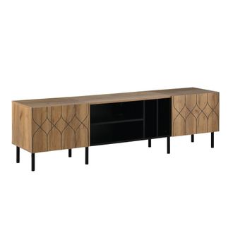 Urban Meuble Mueble tv con puertas de motivos geom&eacute;tricos