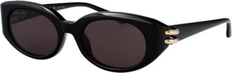 Alexander McQueen Stijlvolle zonnebril Am 0469S - Dames - Zonnebrillen - Zwart - 50 MM - Accessoires