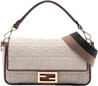 Fendi Pre-owned Baguette - Dames - Vintage Schoudertas - Beige - ONE Size - Leer - Vintage
