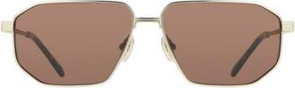 Ferragamo 59mm Aviator Sunglasses in Matte Gold at Nordstrom