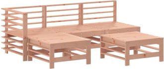 vidaXL Juego De Sof&aacute;s De Jard&iacute;n 5 Pzas Madera Maciza De Abeto Douglas Vidaxl