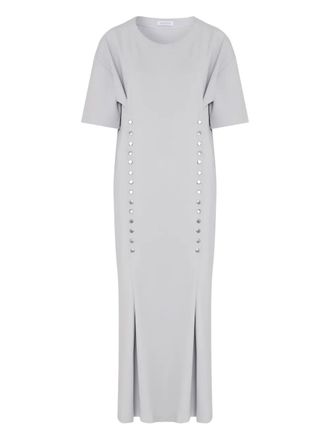 Gloria Coelho crew-neck midi dress - Grey