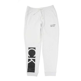 Calvin Klein Mens Graphic Fleece Jogger In Glacier Grey