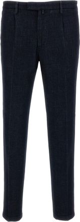 BRIGLIA 1949 Blue Sartorial Cotton Denim Straight-Leg Pants