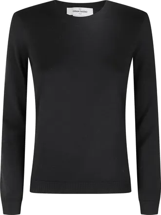 Gran Sasso Truien & Vesten, Dames, Zwart, L, Girocollo Sweater