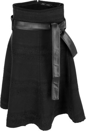 Proenza Schouler Tweed A-Line Skirt in Black Cotton