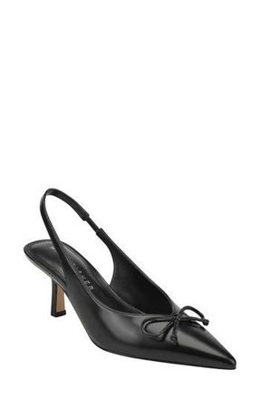 Marc Fisher Gretel Slingback Pointed Toe Bow Pump in Black at Nordstrom Rack, Size 5.5