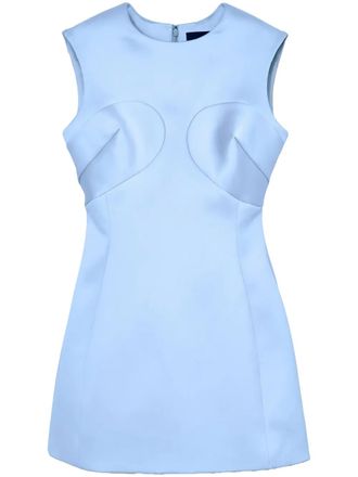 Marc Jacobs satin-finish mini dress - women - Polyester - 00 - Blue