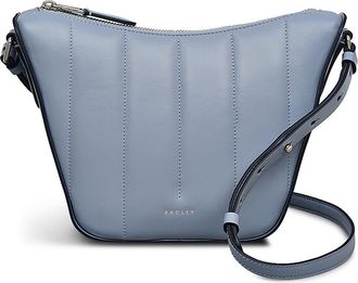 Radley London Oak Street Quilt Small Ziptop Crossbody Bag in Smoke Blue at Nordstrom