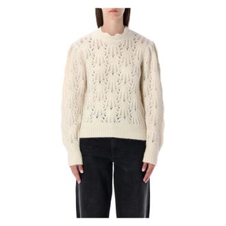 Isabel Marant Lace Knit Jumper - female - Marant &eacute;toile - Round-neck Knitwear - Beige - XS - Knitwear