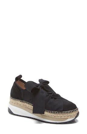 Free People Chapmin Espadrille Sneaker in Black Suede at Nordstrom, Size 10Us