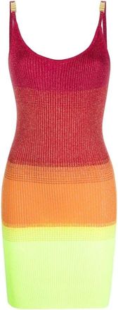GCDS Roze Lurex Gradi&euml;nt Tank Mini Jurk - Dames - Kleedjes - Roze - M - Kleedjes