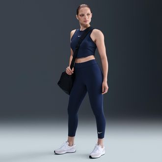 Nike Womens Nike Sportswear Classic High-Waisted 7/8 Leggings in Blue | DV7789-410