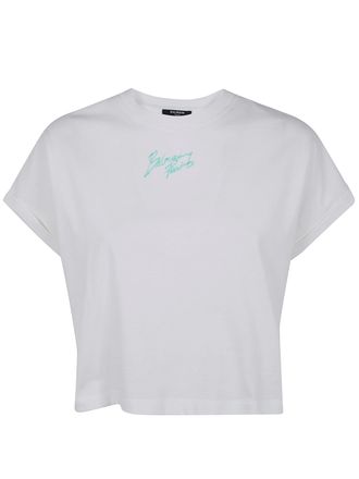 Balmain Short Sleeves Balmain Paris Cropped T-Shirt