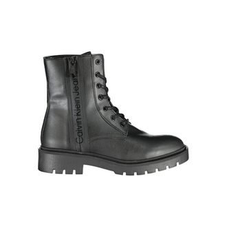 Calvin Klein Womens Combat Boots Kw0kw00225 - Black - Size EU 36