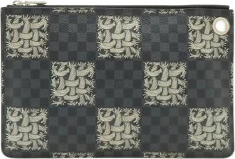 Louis Vuitton Pre-owned Clutches, female, Black, Size: ONE SIZE Pre-owned Damier Graphite Pochette Jour PM Clutch