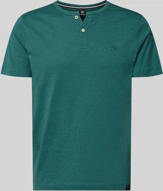 Lerros T-Shirt mit kurzer Knopfleiste in Gruen, Gr&ouml;&szlig;e XXXL