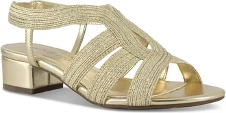 Karen Scott Womens Karen Scott Nathena Sandals Gold Metallic Slingback HAWK2660