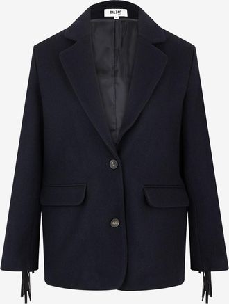Balzac Paris Wollblazer mit Fransen Marceau