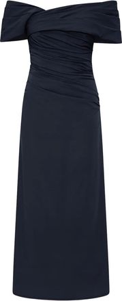 Rachel Gilbert Gale off-shoulder jurk - Blauw
