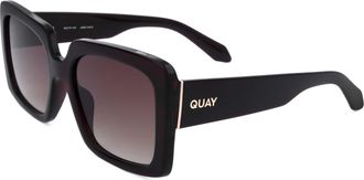 Quay Quay Womens 46mm Brown Sunglasses TOTAL-VIBE-BRN-46