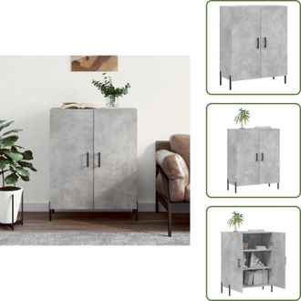 vidaXL The Living Store Credenza Grigio Cemento 69,5x34x90 cm in Legno Multistrato - Credenza grigio cemento