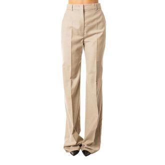 Max Mara Lambro Broek - Dames - Broeken - Beige - Maat: S Wol
