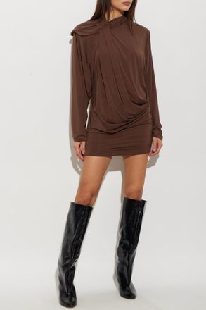 Entire studios Long-Sleeved Dress, Womens, Brown