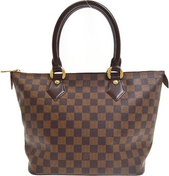 Louis Vuitton Saleya Damier Brown Canvas Handbag (Pre-Owned)