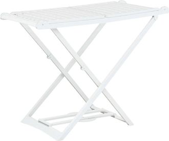 vidaXL Tendedero Plegable De Pl&aacute;stico Blanco Vidaxl