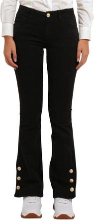 Gaud&igrave; Flare Broek - Dames - Flared Jeans - Zwart - W33 - Katoen - Jeans