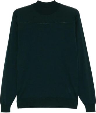 John Smedley Dark Green Wool Sweater