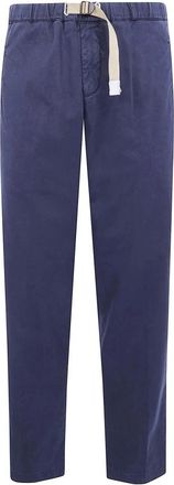 White Sand Broek met Riem in de Taille - Heren - Chinos - Blauw - L - Katoen - Broeken