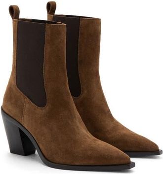Mango Suede Ankle Boot in Tobacco Brown at Nordstrom, Size 10Us