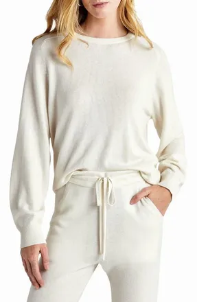 Splendid Elin Crewneck Sweater in Snow at Nordstrom, Size Medium