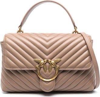 Pinko Love quilted shoulder bag - women - Calf Leather - One Size - Neutrals