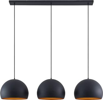 Lindby L&aacute;mpara Colgante tarjei En Negro De Metal - Lindby