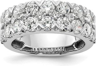 Diamond2Deal 14k White Gold Lab Grown Diamond Wedding Band Ring 3Ct Clarity- VS Color- G-H