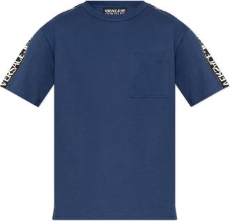 Versace Jeans Couture T-shirt met zak - Heren - T-shirts - Blauw - S - Katoen - Tops