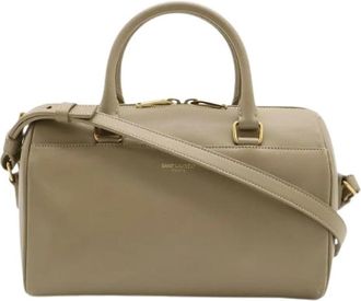 Saint Laurent Pre-owned Leren 2way Tas - Dames - Vintage Handtas - Beige - ONE Size - Leer - Vintage